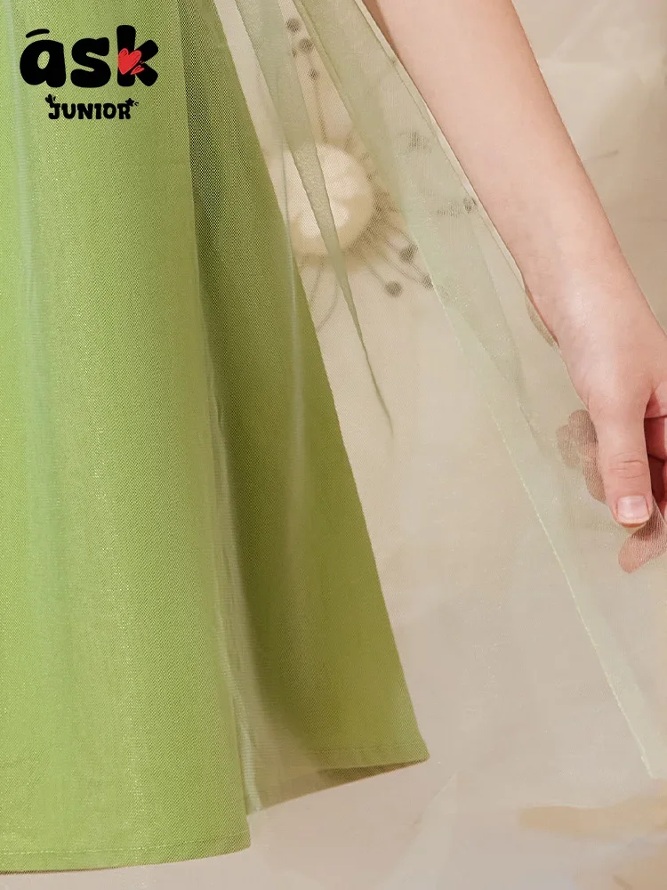 اسأل فستان صيفي بدون أكمام بياقة من الدانتيل للفتيات الصغيرات #5