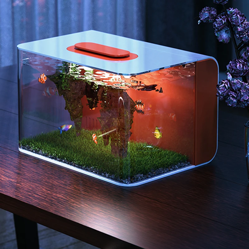 Water Pump Big Size Fish Bowl Guppy Acrylic Living Room Waterproof Small Fish Box Isolation Free Shipping Indoor Supplies