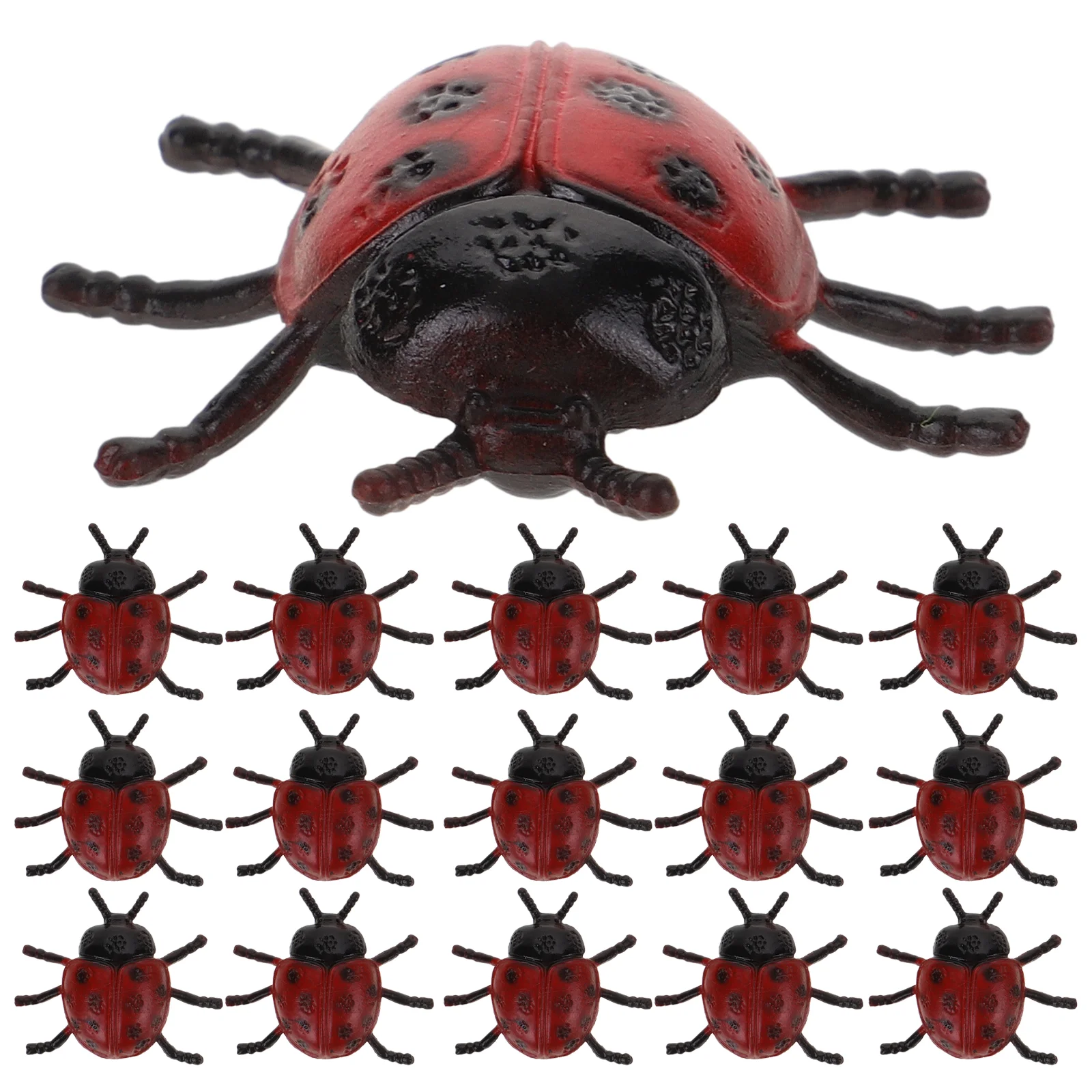 

30 Pcs Pvc Simulation Ladybug Red Toys Playthings Prank Props Models Photo Lifelike Plastic Creepy Scary Halloween Tricky