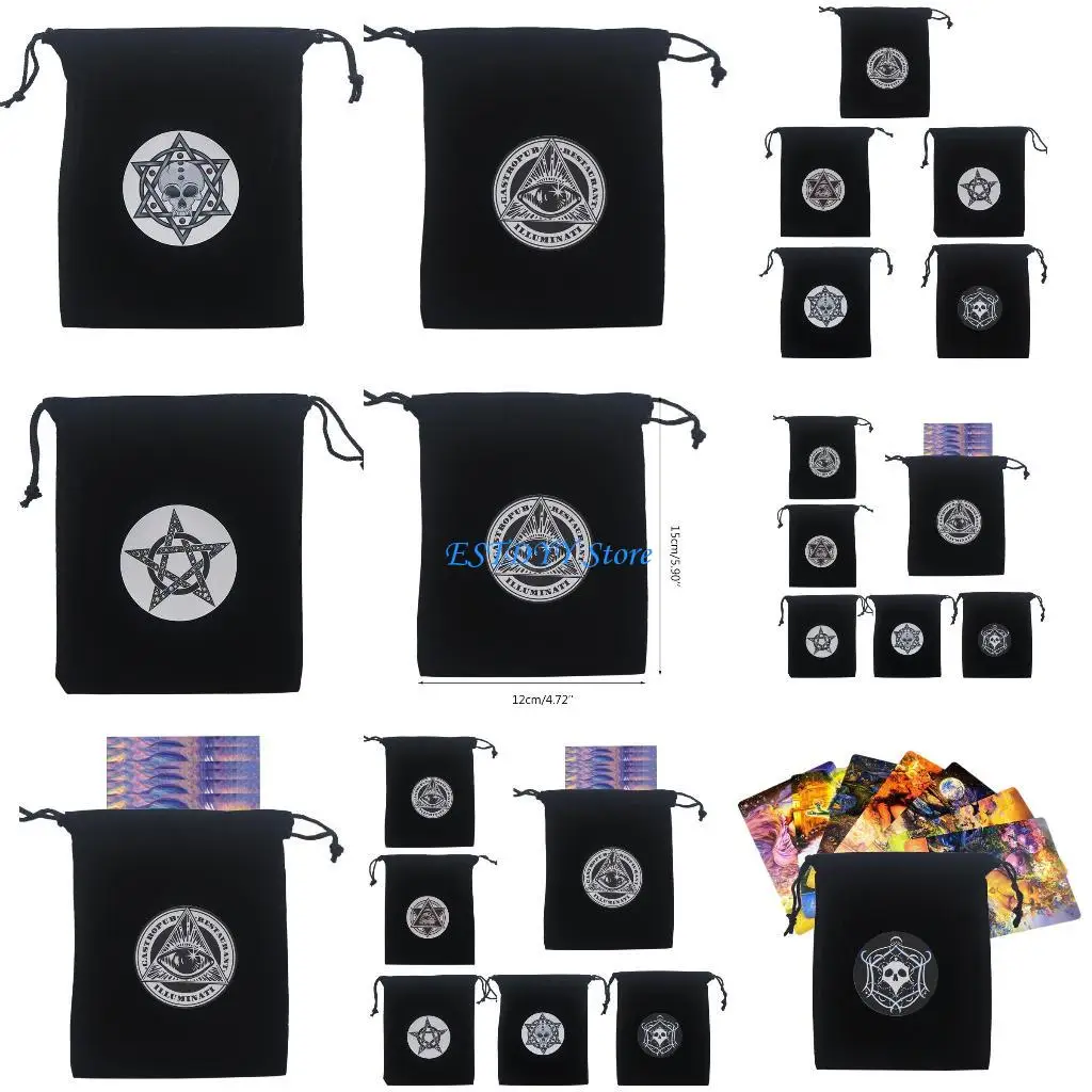 

G6DE Таро Коврик Астролябия Ведьма Алтарь Гадание Маятник Скатерть Для Гадания Опора Настольная Игра Фланелевая Сумка Для