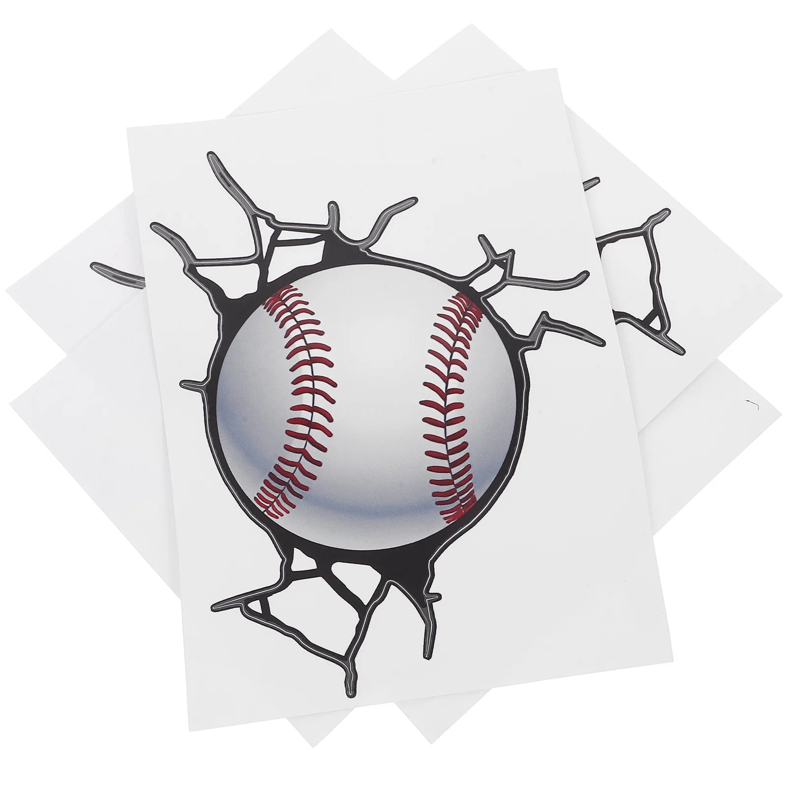 

Baseball Wall Sticker Self-Adhesive Removable Cartoon Baseball Decal For Bedroom Fitness Room Living Room Decorative Wall