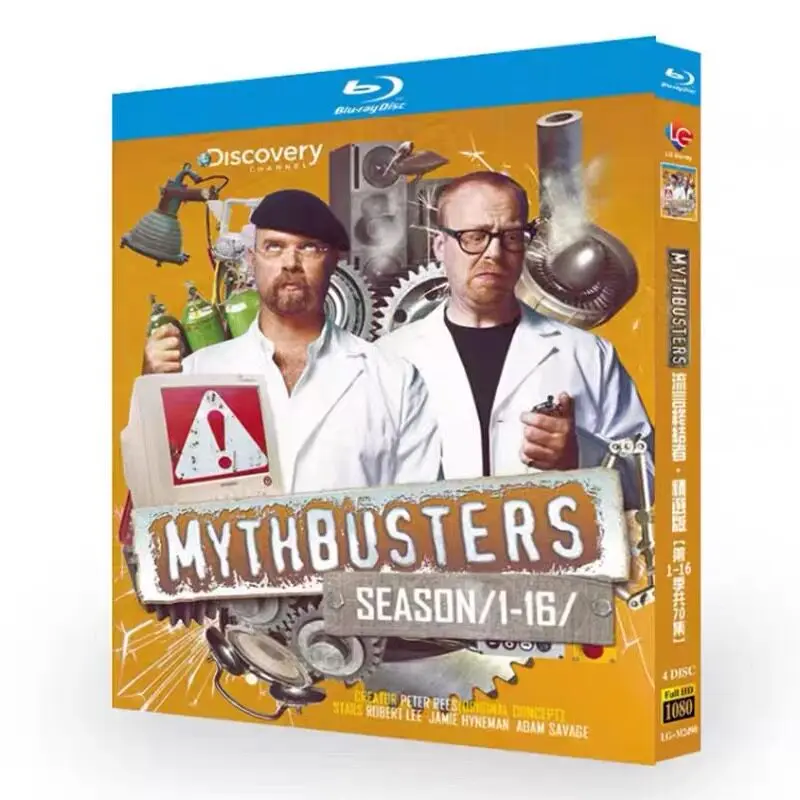 

MythBusters Collection Seasons 1–16 Total 70 Episodes Blu-ray High Definition Documentary BD Disc