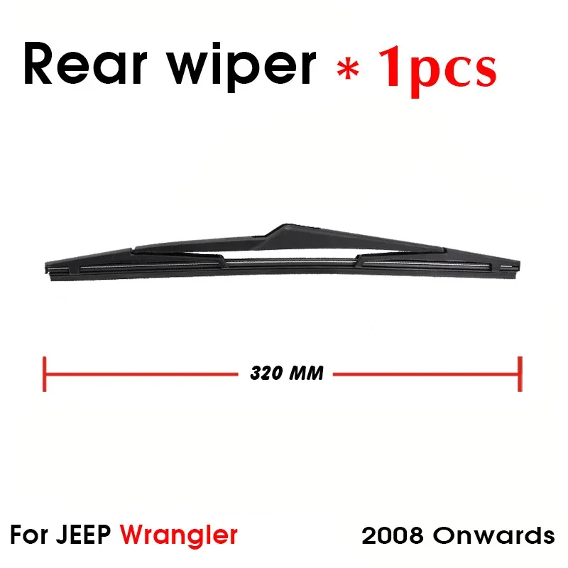 BEMOST Car Rear Windshield wiper Arm Blade Brushes For Jeep Wrangler 2008 Onwards 320MM Hatchback Windscreen Auto Accessories