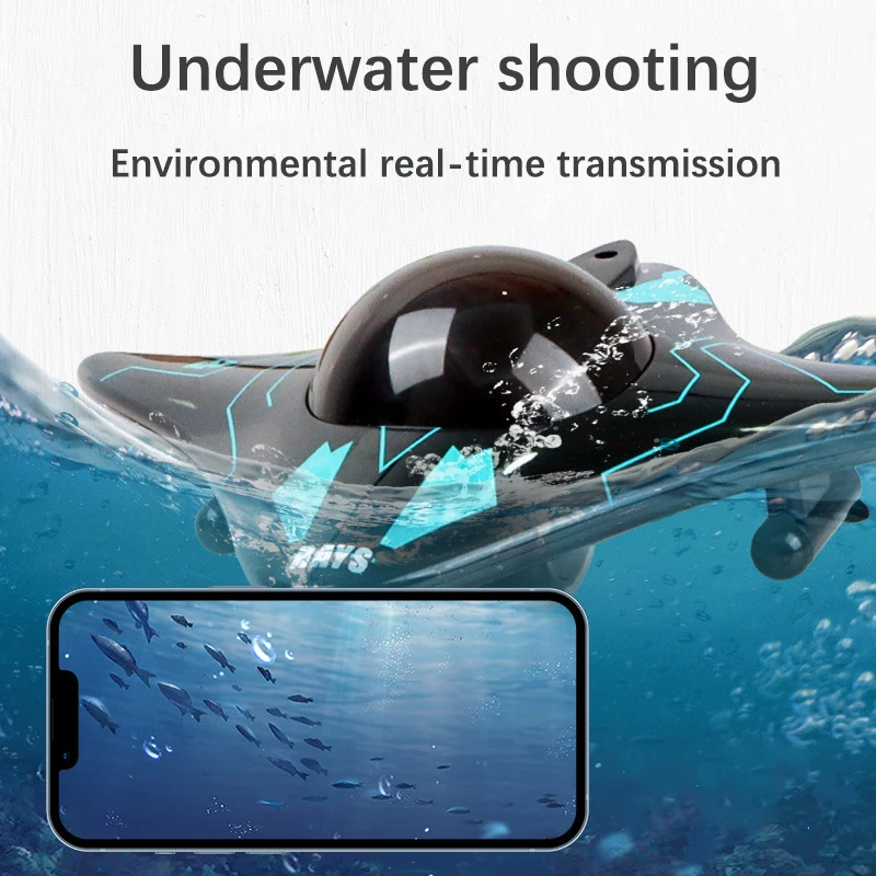 RC Submarine Boat With Camera wifi APP Remote Control Boats Waterproof Electric Machine Water Toys for Boys Children Kids Gifts - view 2