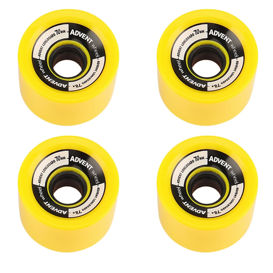 4Pcs Skateboard Wheels 70X51Mm 78A Solid Roller Skating Wheels Longboard Wheels Riding Longboarding Wheels 3