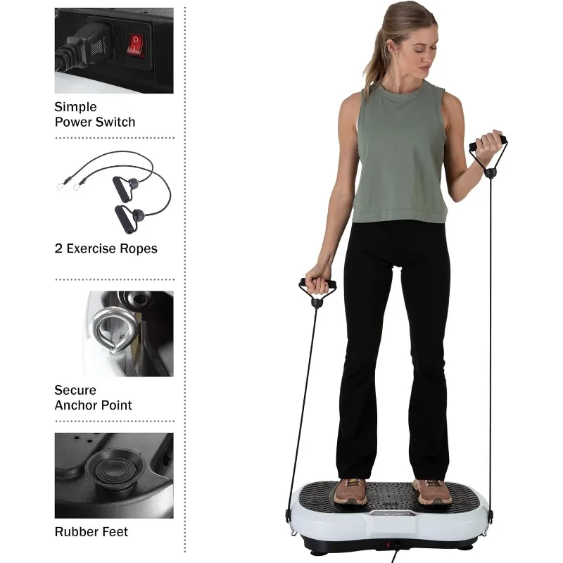 Vibration Plate Exercise Machine - Vibrating Platform with Adjustable Speed and 3 Strength Modes - Workout Equipment by Wakeman,