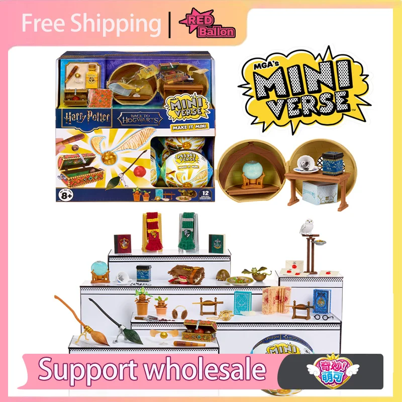 جديد حقيقي MGA miniverse هاري بوتر سلسلة الكرة DIY مصغرة المشهد صندوق أعمى العصرية لعب هدايا أعياد ميلاد للأطفال لتقوم بها بنفسك نموذج
