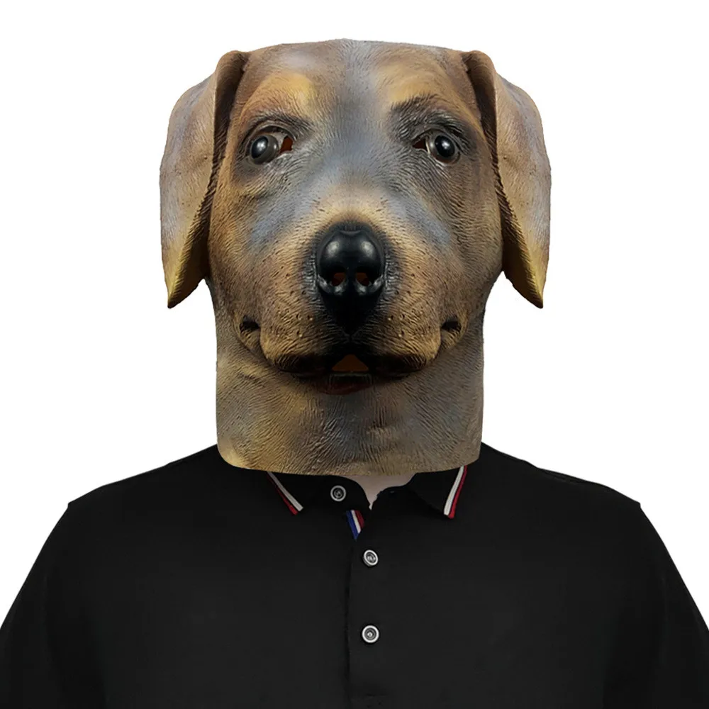 Labrador-Hundemaske Halloween-Party-Kostüm Vollgesichtsmaske Tier-Latexmaske Cosplay-Verkleidung Kostüm-Requisiten – Detail 1