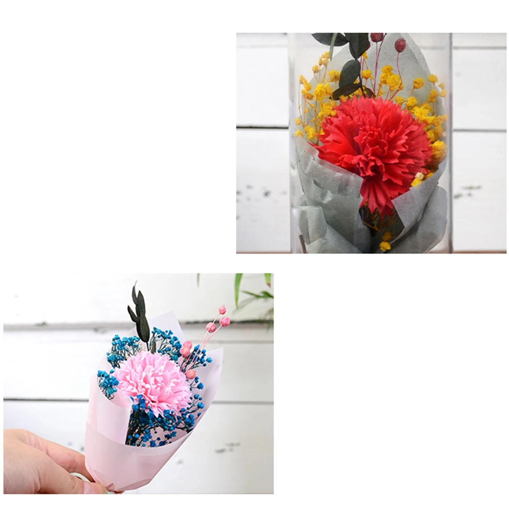

Preserved Flower Bottle Romantic Gift Decorative Soap Flowers Glass Dome Birthday Wedding Party Decor