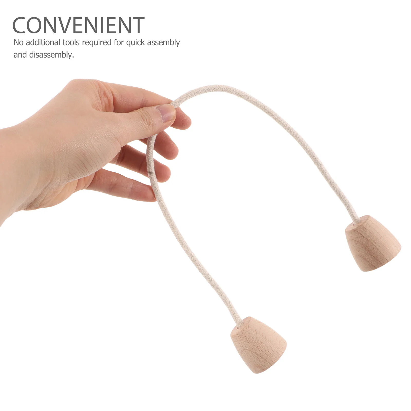 

5pcs Croquet Wickets Durable Design Parks Replacement Beige Base Backyard Rope Wickets Croquet Family Cotton Rope