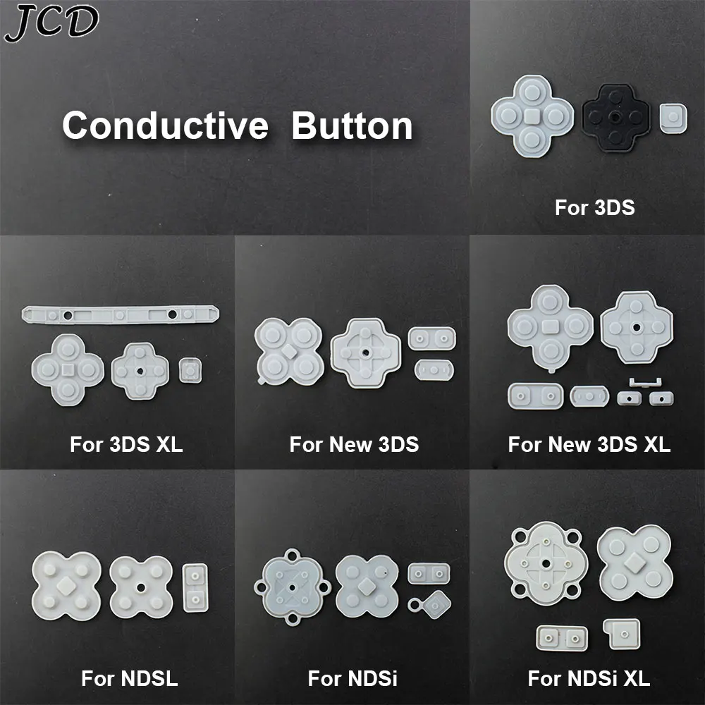 JCD 1set Conductive Rubber Button Pad Set Replacement Part For DS Lite NDSL NDSI LL XL 3DS NEW 3DS XL 