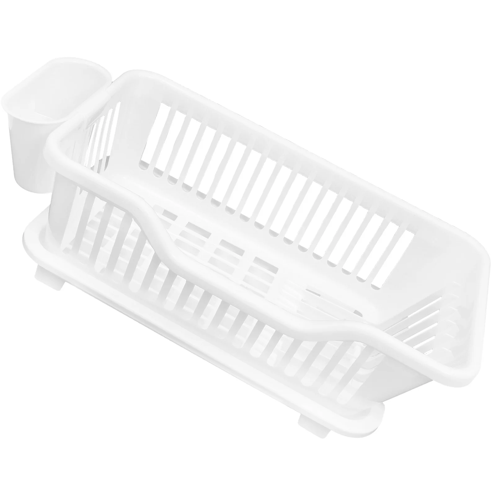 

Dish Drying Rack Modern Kitchen Counter Drainer Large Capacity ABS Material Multi-Functional Compact Design for
