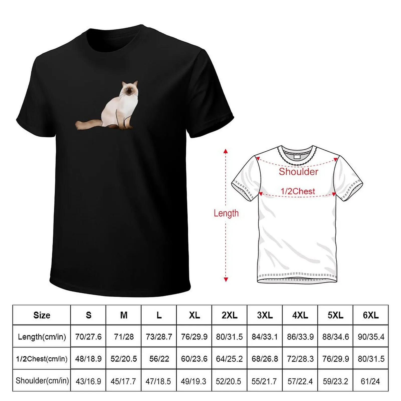 RagDoll Cat T-Shirt Large Size Soft Cotton T-Shirt