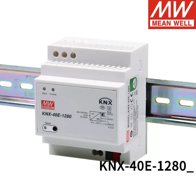 

Mean Well KNX-40E-1280 1280mA KNX EIB Power Supply With Integrated KNX BUS Choke For Security Monitorning System