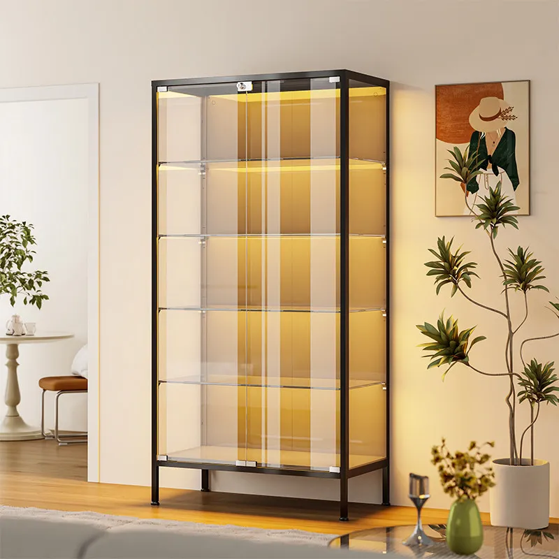 Figure display cabinet Glass door Pain Dust-proof transparent storage Animation