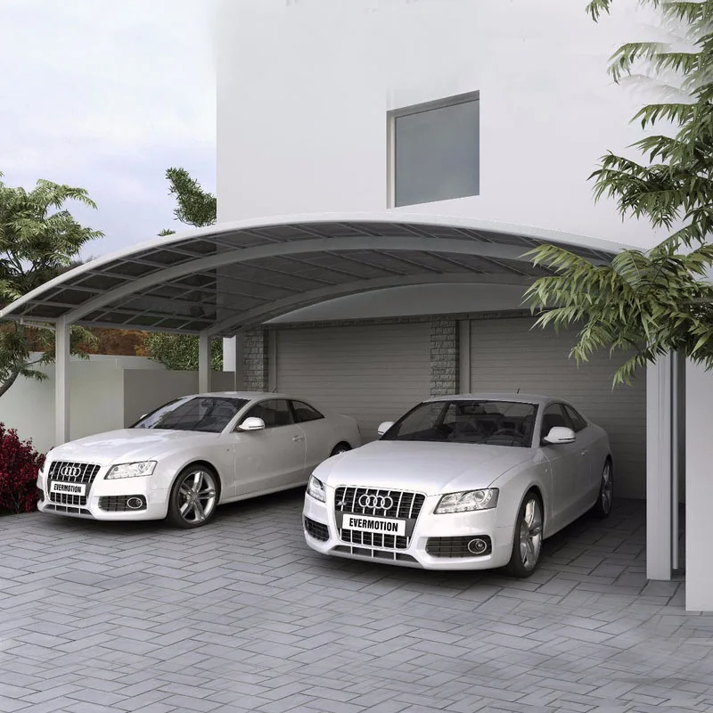 

Hot sale New Aluminium Free Standing M Style Outdoor Carport For 2 Car M Type UV Protection Aluminum Garage Double Carport