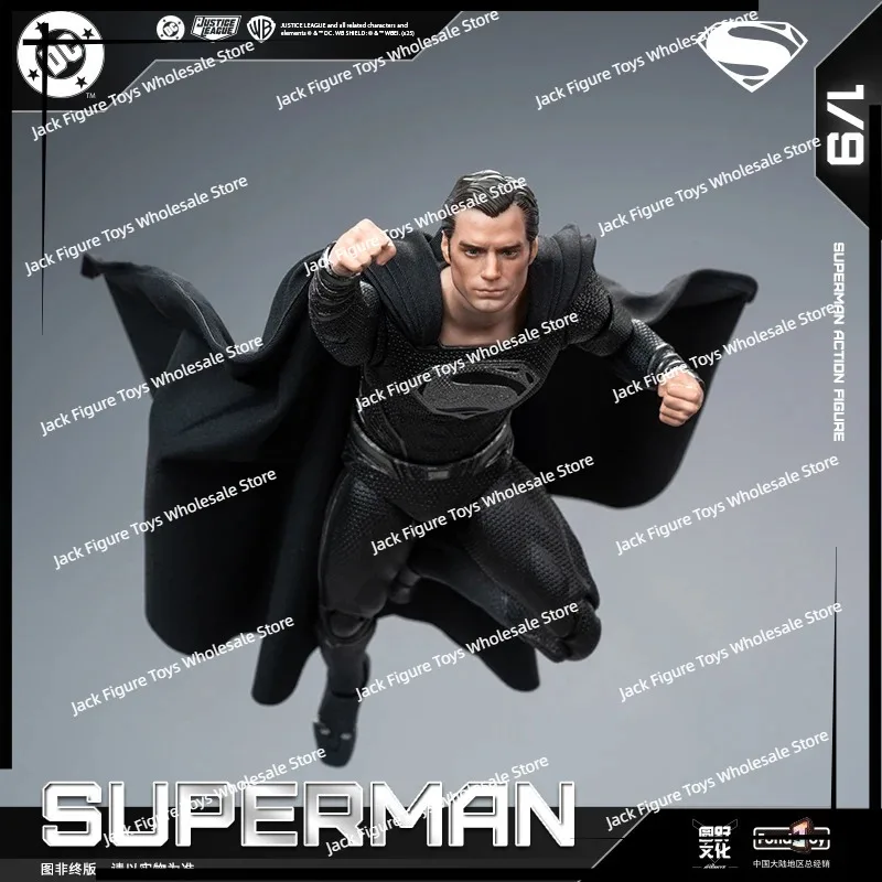 New Fondjoy 1/9 Black Superman 2.0 Action Figure DC Zack Snyder Justice League Anime Figurine Statue Model custom Kid Toys Gifts