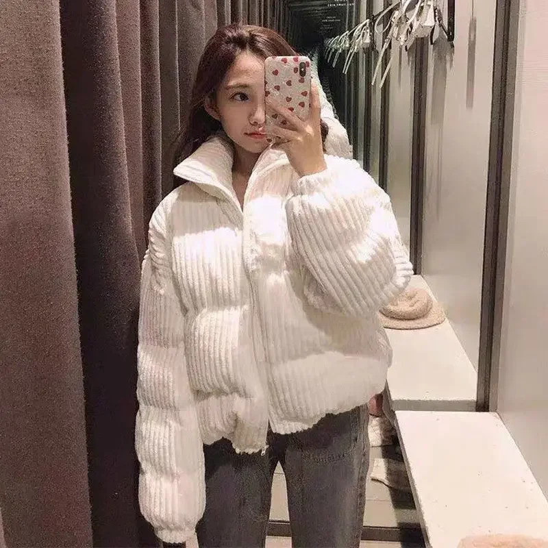 Winter Coat for Women Jackets Corduroy Cotton Jacket Short Tops Korean Fashion Super Hot Coats New Retro Loose