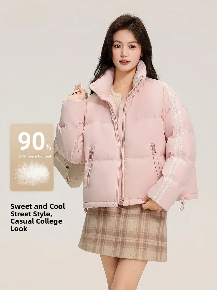 

Cloud Series Snow mid Winter 2026 Spring New Women's Casual Sports Sle Lace down Jaet ort Length Polyester Fiber