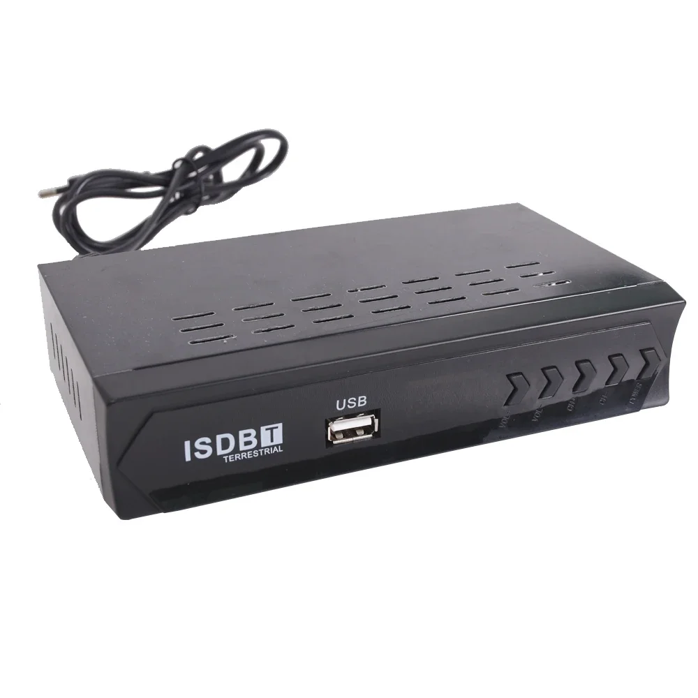 ISDB-T for Chile/Brazil Set Top Box 1080P HD Terrestrial Digital Video Broadcasting TV Receiver with HDMI RCA Interface Cable