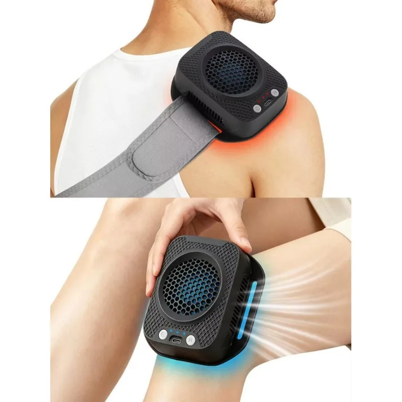 Wearable Hot Cold Therapy Massager, Portable Muscle Relief Device, Vibration Massage Tool for Sports Recovery & Pain Relief
