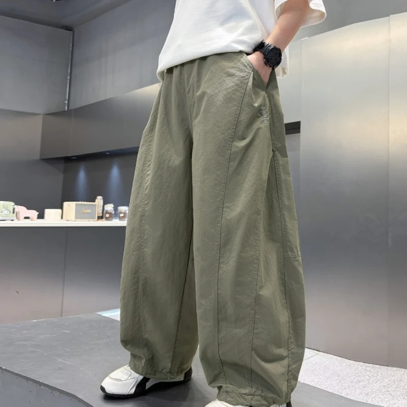 

2026 Boys‘ Summer Casual Pants, Breathable Lightweight Trousers for Big Kids Everyday Bottoms New Arrival