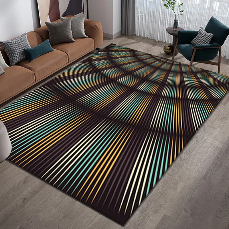 3D Vision Geometric Vertigo Carpets for Living Room Bedroom Area Rug Room Bedside Floor Mat Modern Luxury Home Decoration Carpet