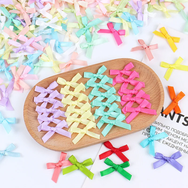 

6mm Double Faced Polyester Bows 1000PCS per Pack 36 Colors in Stock for DIY Clothing Craft Hair Accessories Ribbon Bulk Supply