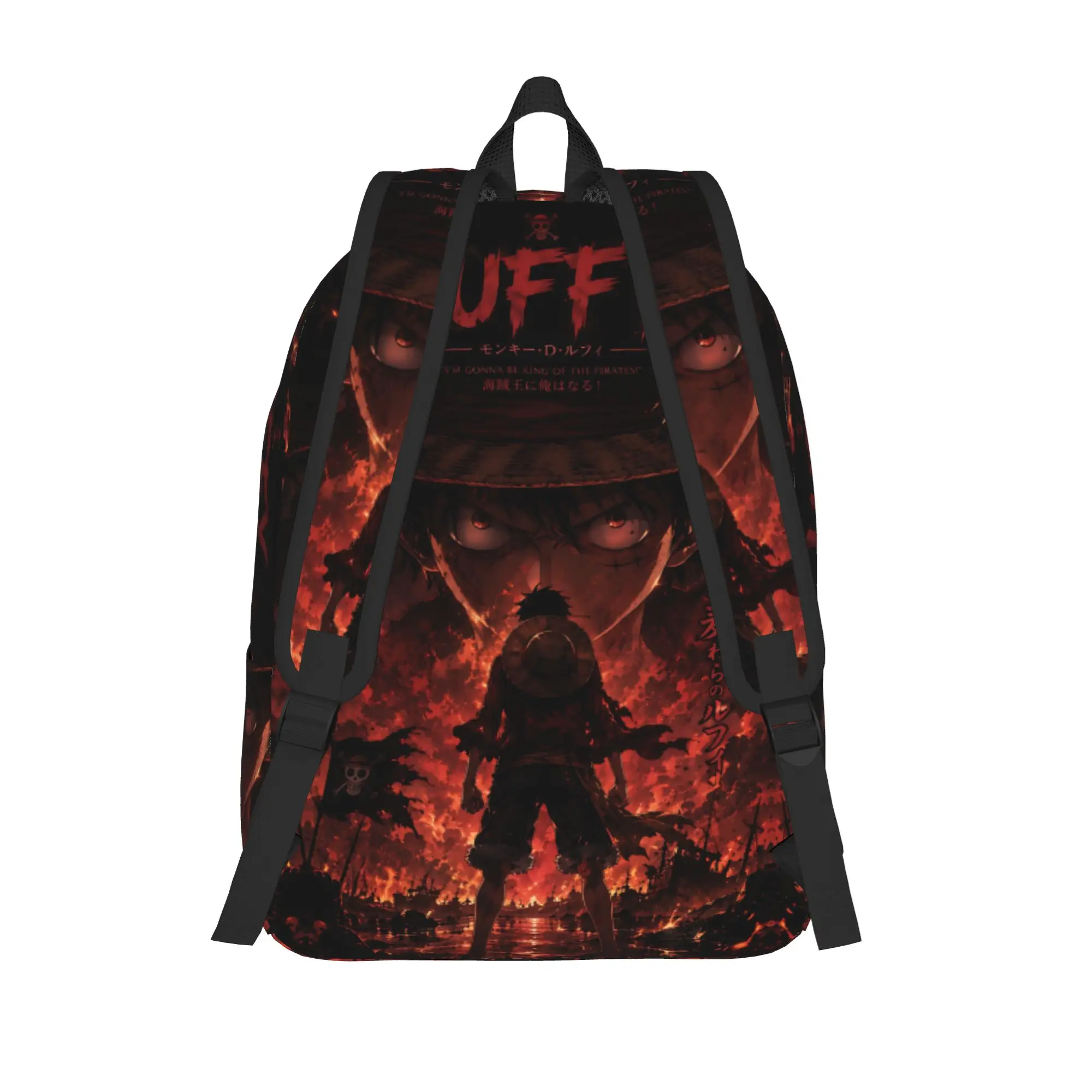 Fashion One Piece Monkey D Luffy Rey Backpack  Mochilas Adjustable Strap For Work Office Zipper Closure Rucksack