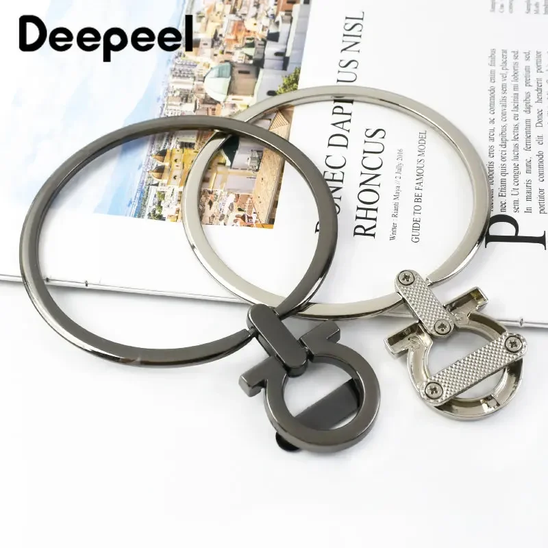 1-5Pcs Deepeel 88mm Metal O Ring Bag Handles Purse Frame Bracket Hook Buckles for Making Handbag Hardware Hand Rings Accessories