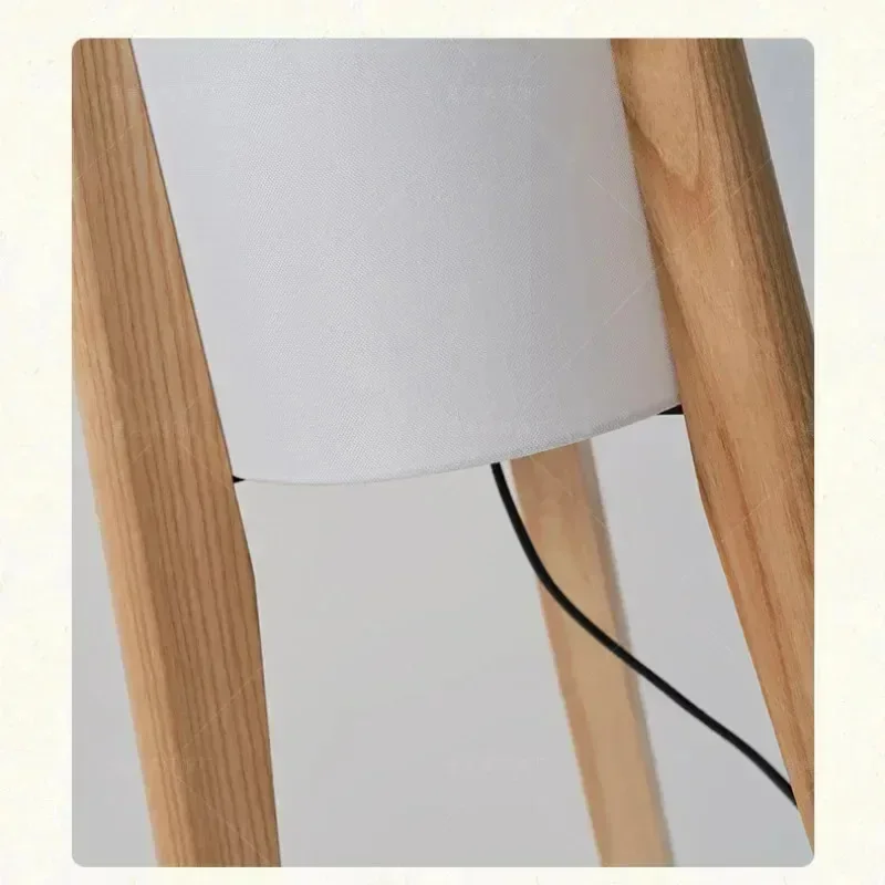 Wood E27 Led Floor Lamps for Living Room Bedroom Bedside Lamp Ambient Light Sofa Side Remote Control Dim Reading Lights