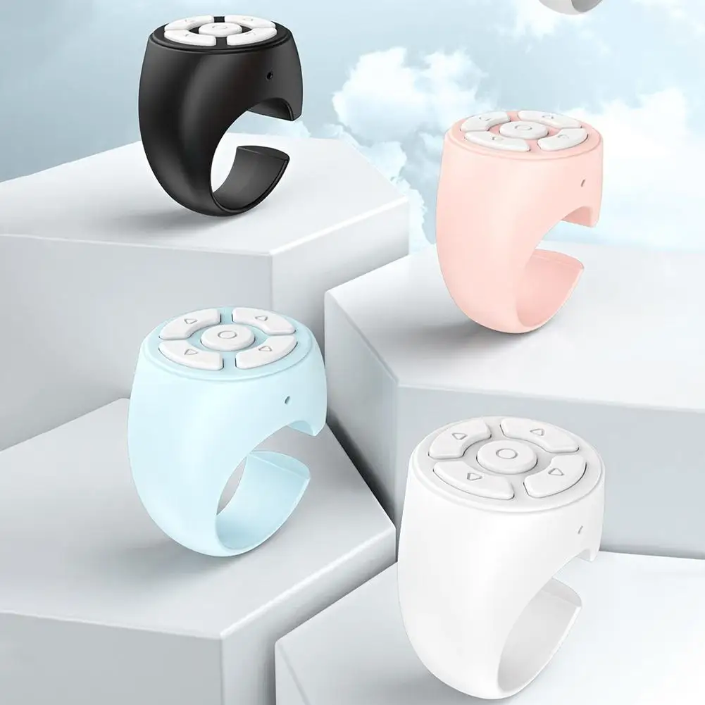 Portable Multi Function Bluetooth Remote Control For Fingertip Selfies Video Control Automatic Page Turning Browsing On Photo image 6