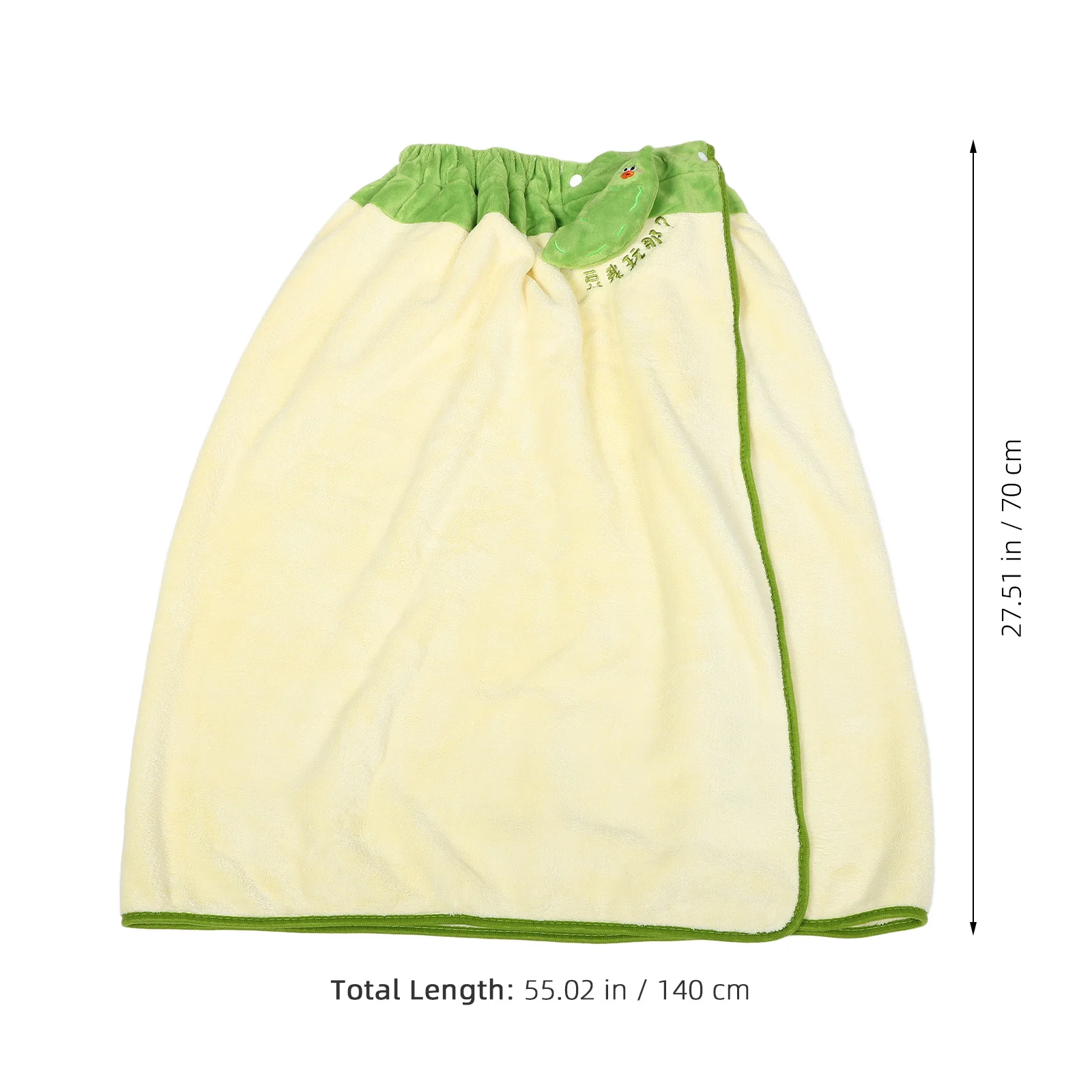 لفافة منشفة استحمام يمكن ارتداؤها للنساء مع أزرار، تصميم كرتوني لطيف، رداء استحمام ناعم ماص بعد #4