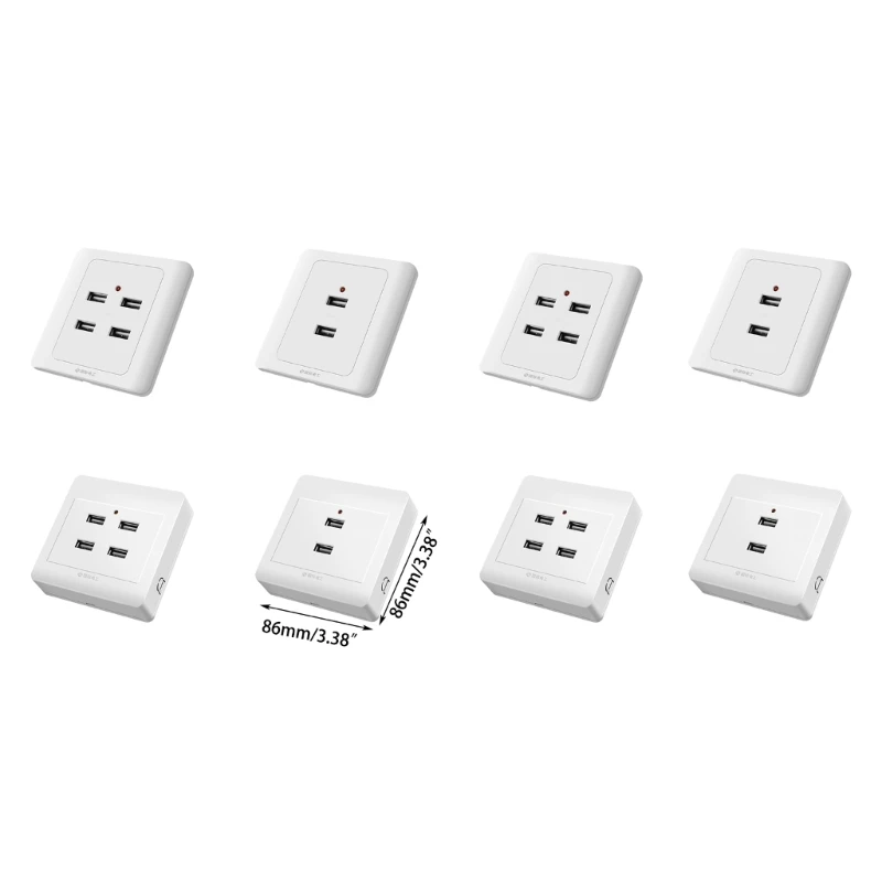 Enchufe pared USB compacto Enchufe pared USB funcional Carga rápida para sus dispositivos