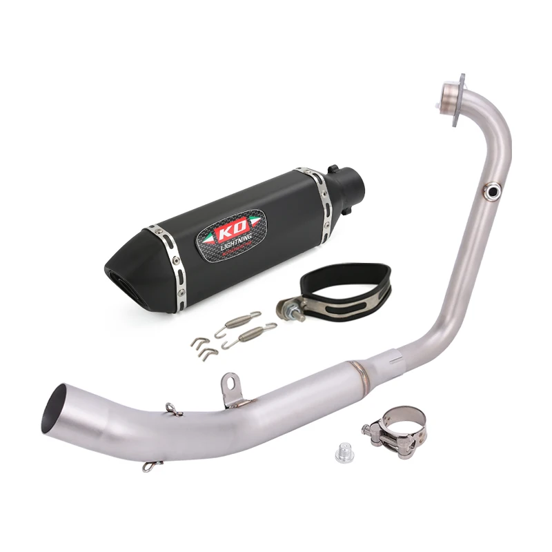 Slip On For Zontes ZT125 U1 G1 GK Z1 Z2 2025 2026 Exhaust System Header Link Pipe Muffler Tips With DB Killer Stainless Steel