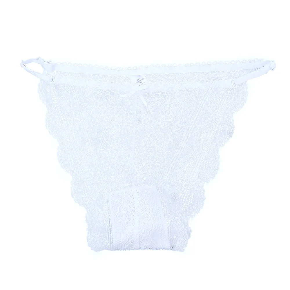 

Soft Seamless Embroidered G-String Sexy Low Waist Lace Panties Intimates Thong for Women Mini Bow Underpants