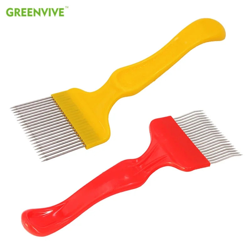 

1Pc 21 Pin Stainless Steel Tines Comb Uncapping Fork Scratcher Apiculture Cut Honey Fork Bee Beekeeping Tool Beekeeper Supplies