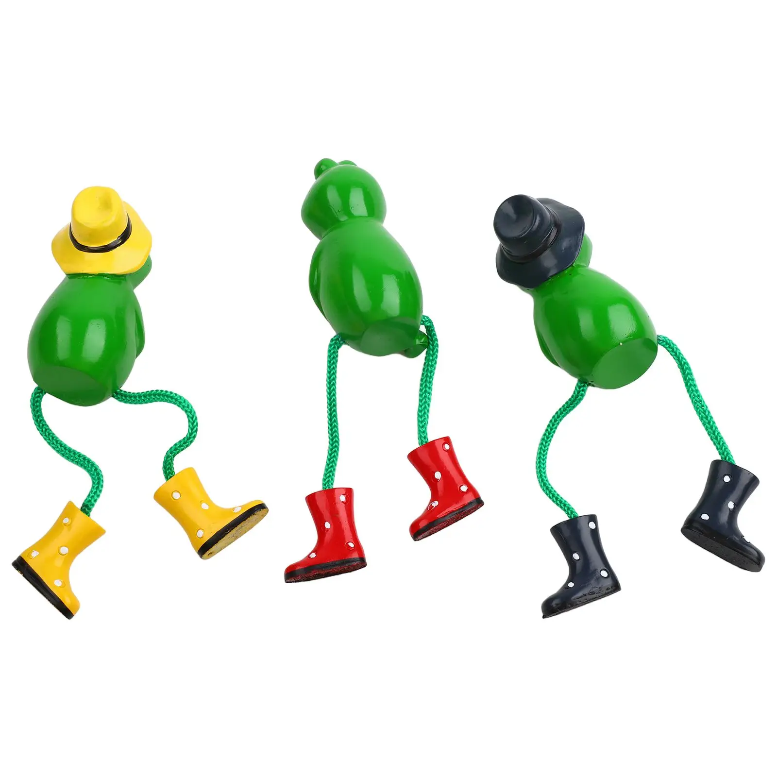 Creative Garden Art Hanging Frog Decor Body Length 8.5cm, Rope Length 5cm, Shoe Length 3cm. Colorful Resin Craft