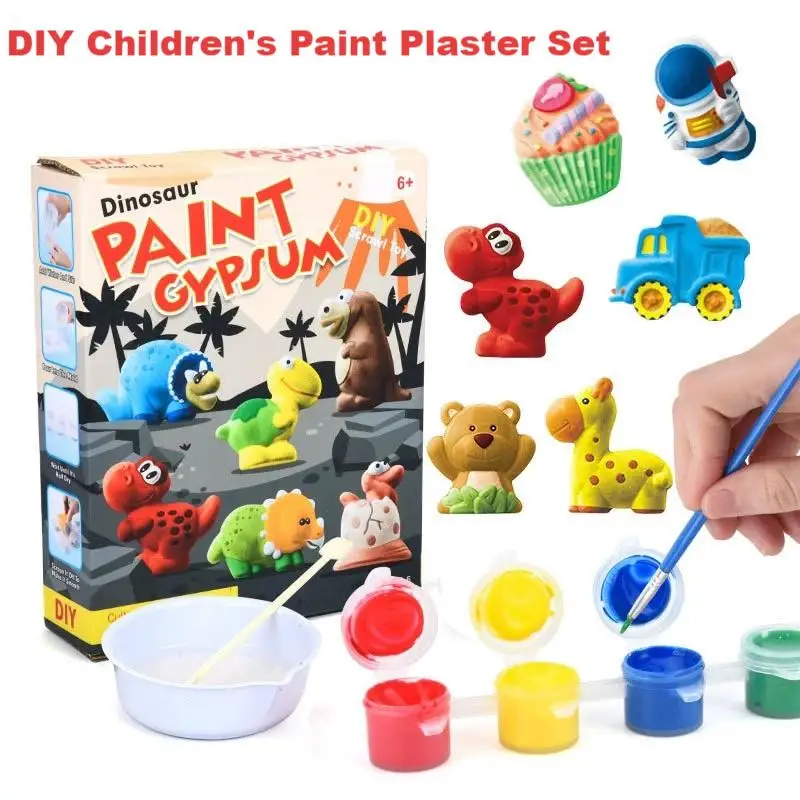

Handmade DIY Plaster Doll Graffiti Painting Kids Arts and Crafts Plaster Painting Craft Kit Art Set Christmas Gifts for Kids