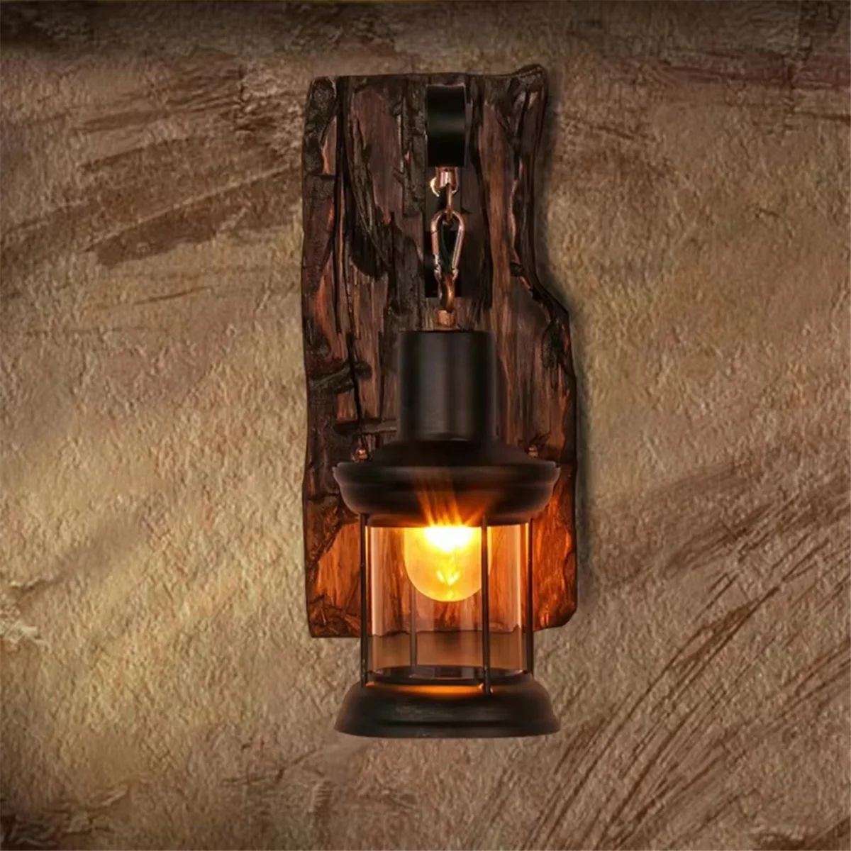 

【Lowest-Price!】Vintage Industrial Wooden Wall Light
