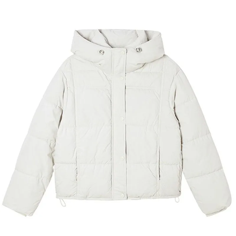 

Winter Down Cotton Jacket Women Parkas 2025 New Short Warm Cotton Padded Coat Ladies Bread Outcoat Fashion Simple Overcoat Tops