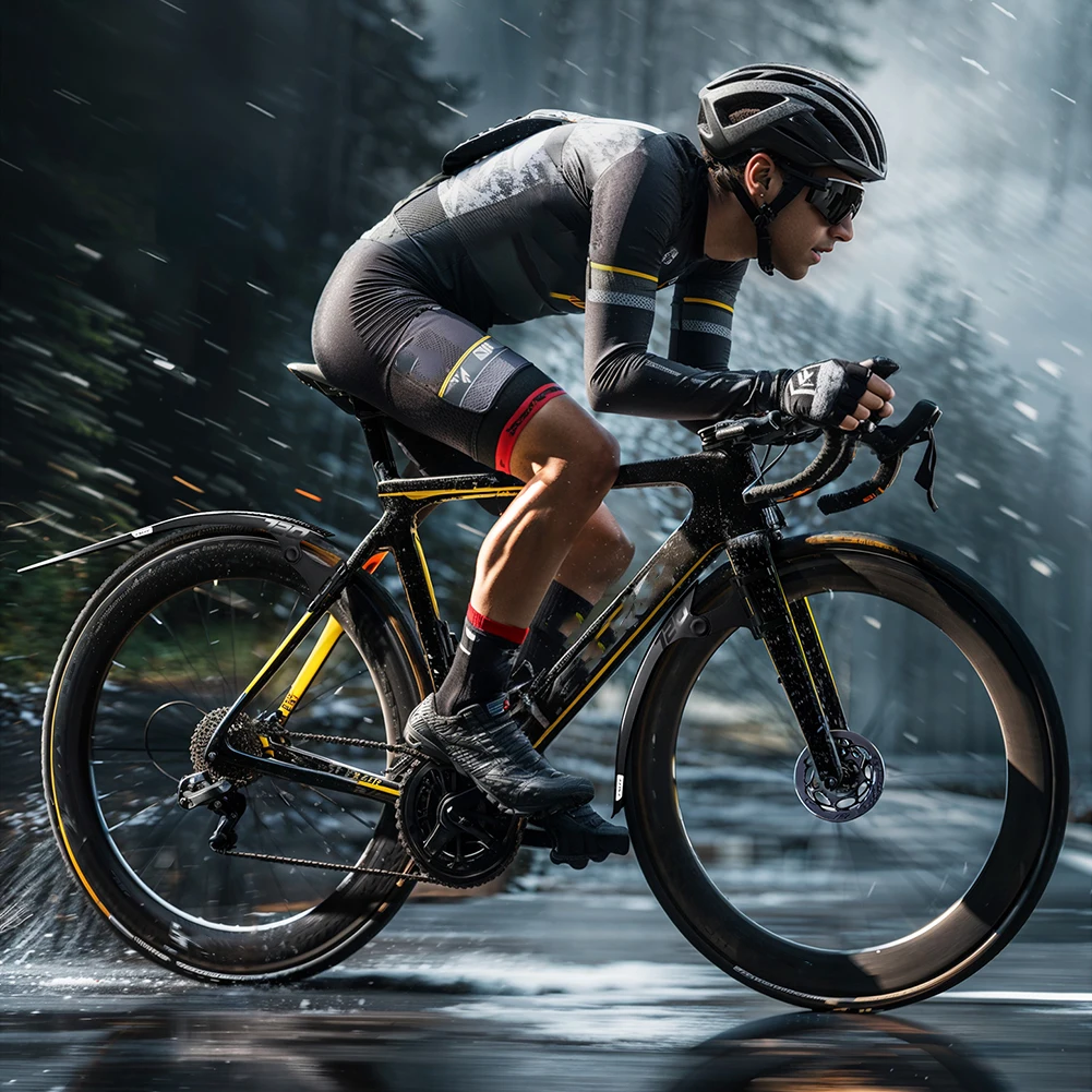 

Bike Fender Adjustable Front Rear Tire Mud Guards Lightweight Bike Tire Wheel Mudguard for Front Rear Wheels Below 38mm