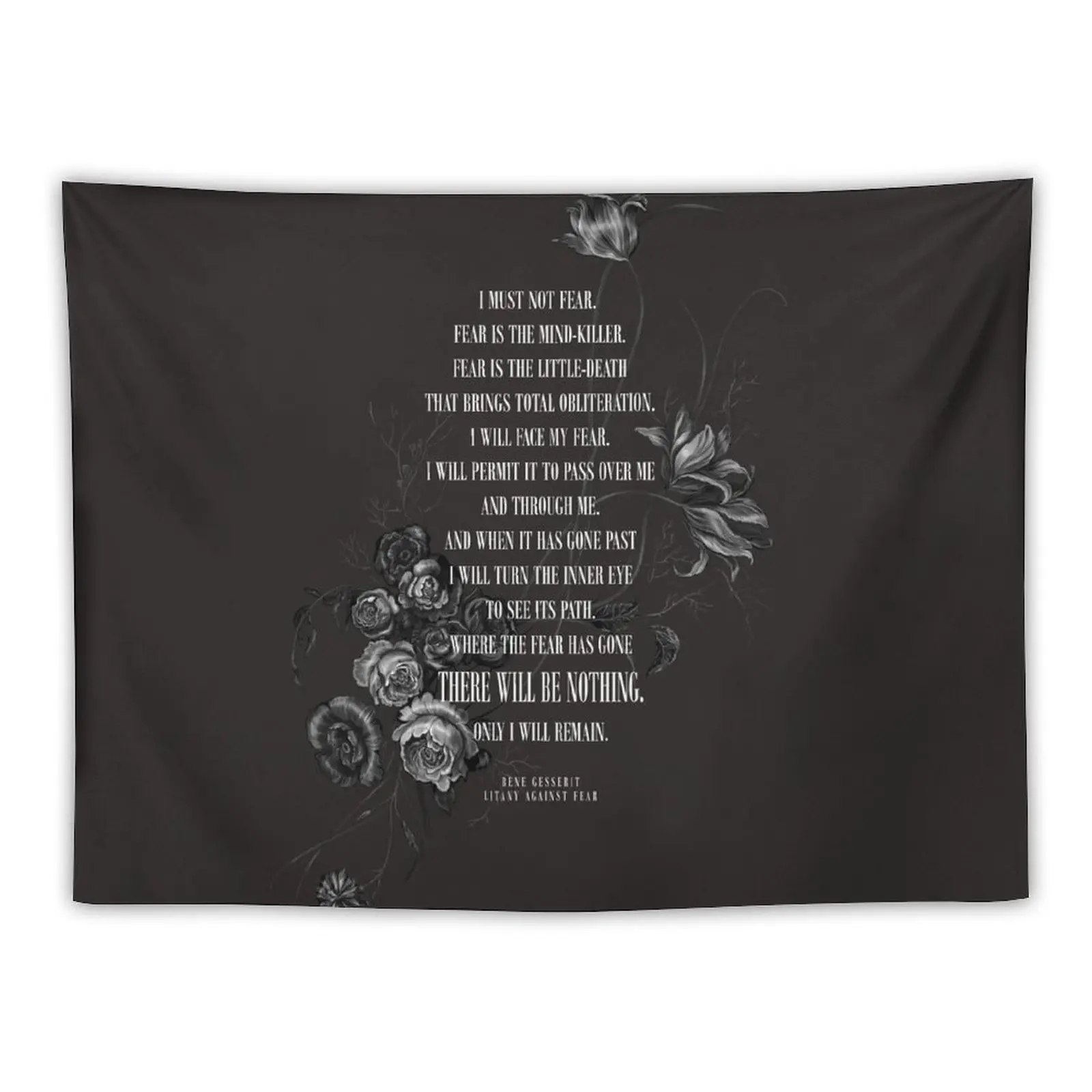 

New Litany Against Fear Tapestry Room Decorator Wall Art Aesthetic Home Decor