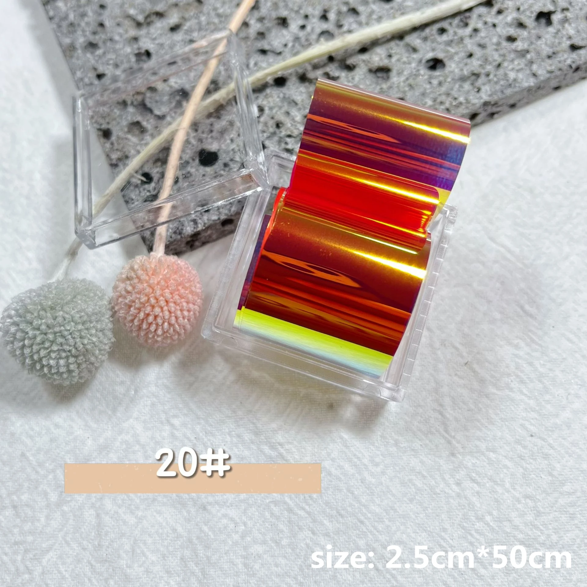 50 cm Überlegene Transparente Nägel Glasfolie DIY Aufkleber Zellophan Papier Koreanische Nagel Trend Design Eiswürfel Maniküre Dekoration