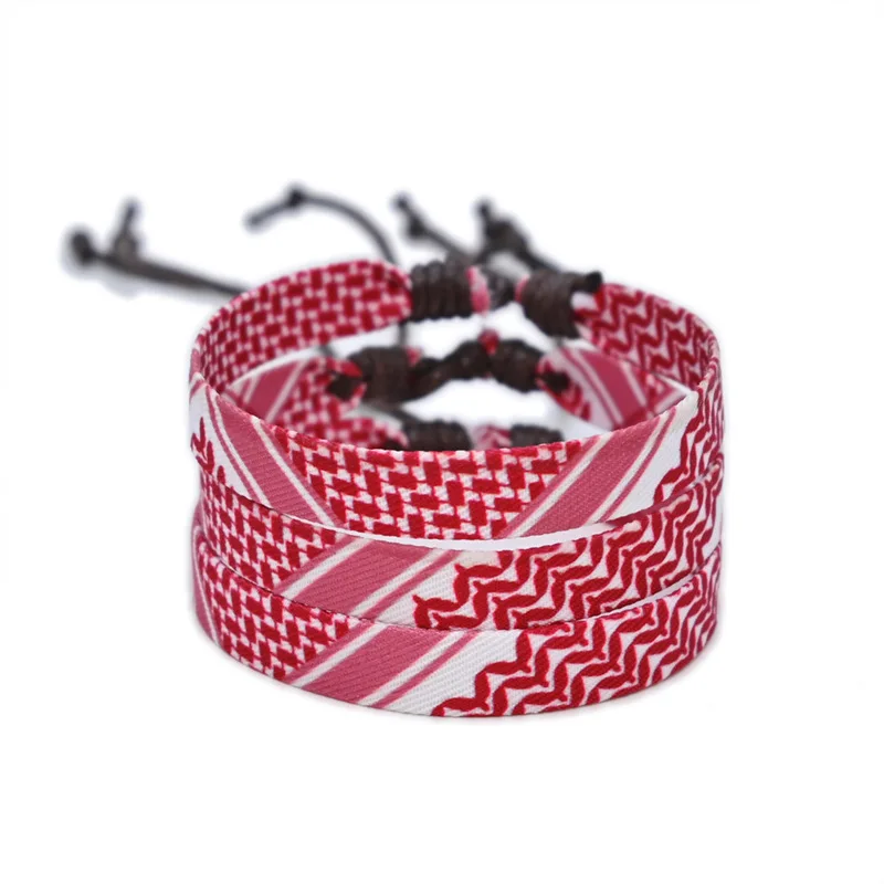 Fashion Weave Arabic Scarf Style Bracelet for Women Men Patterns Multicolor Hand Rope handband Ethnic Jewelry Gift