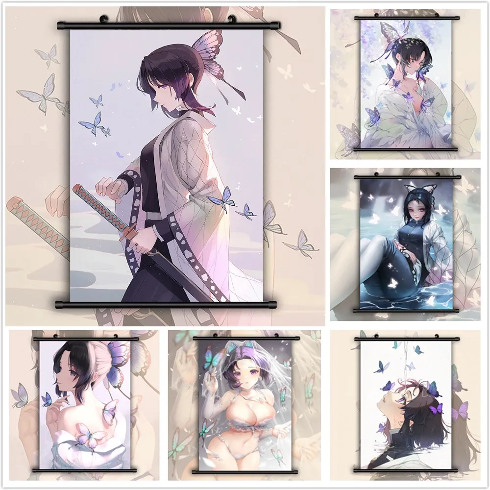 Anime Canvas Panting Demon Slayer Kochou Shinobu manga Wall Art Poster And Prints Living Room Decoration Home Decor