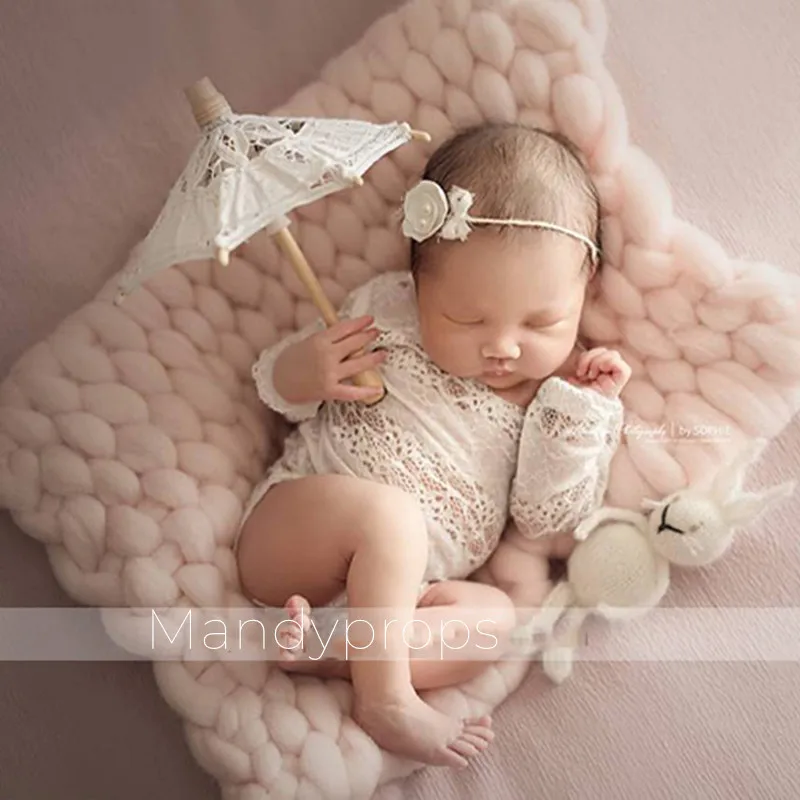 2023Newborn Woolen Merino Blanket for Baby Photography Props,Basket Filler Cushion Blanket