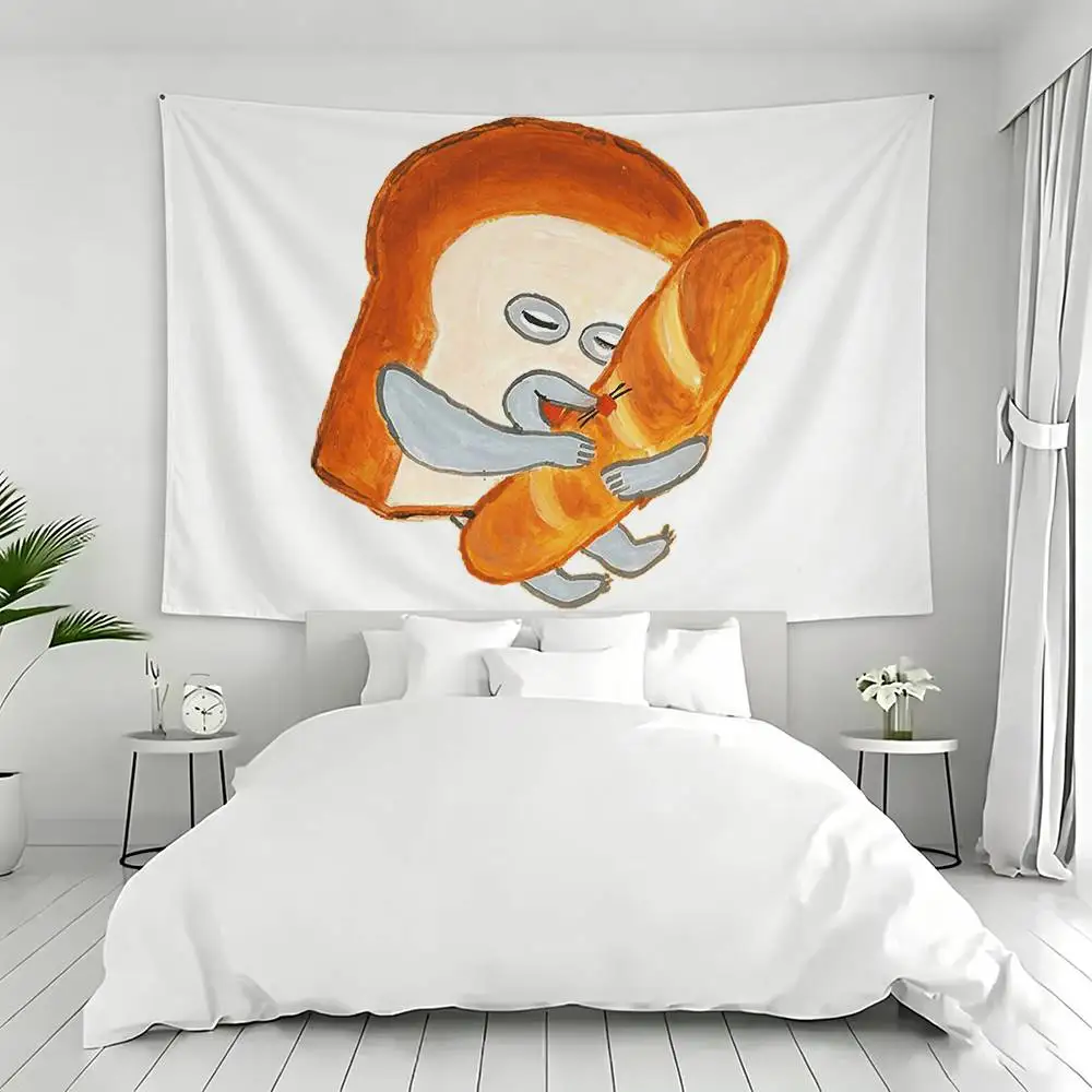 Bread ThiefS CUTE Flags Wall Hanging Background Art Banner for Bedroom Home Outdoor Decor