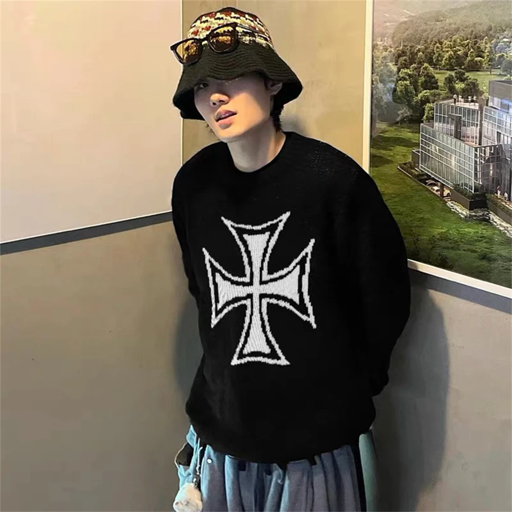 Czarny sweter Black West Coast Choppers Project G/R Męski Damski Najwyższej Jakości Bluza z Okrągłym Dekoltem