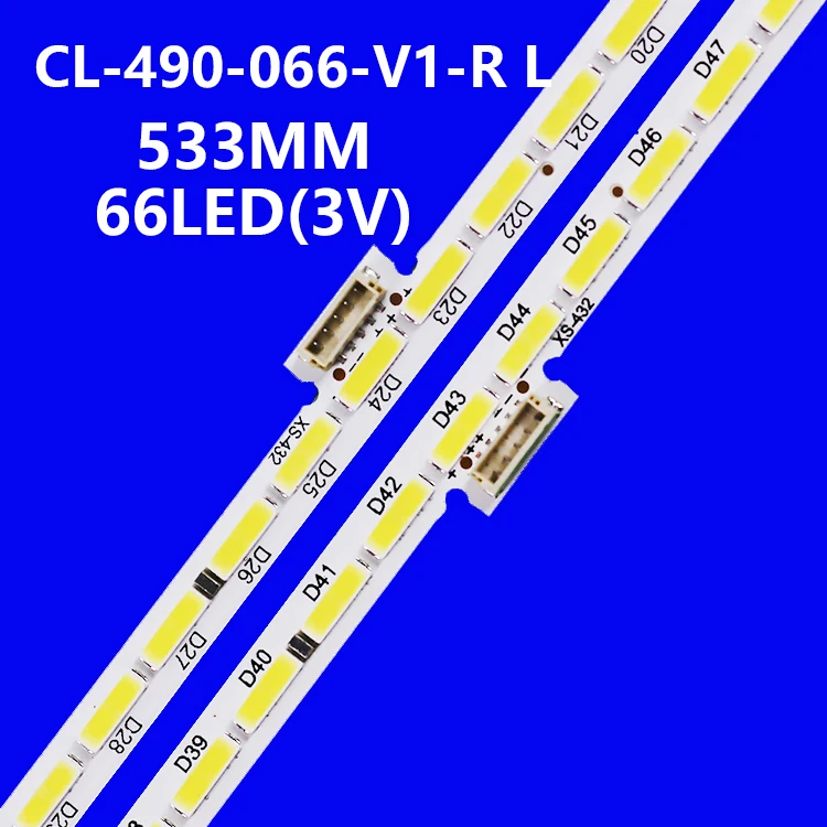 

НОВЫЕ 2 шт. светодиодные лампы подсветки для 49pus7100 49pus7101/12 LK 10024664-A0 11800820-A0 11800819-A0 CL-490-066-V1-R L TPT490U2-EQLSHA.G